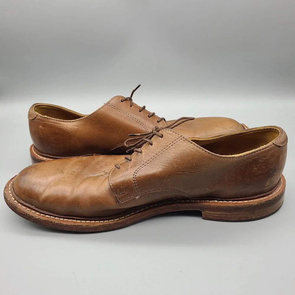 Oak Street Bootmakers Natural Chromexcel Plain Toe Blucher Mens 10.5 D USA